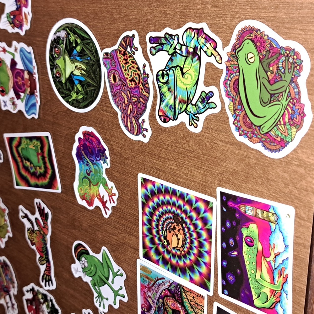 Colorful Frog Sticker Set 50 Ct - Picture 2 of 10
